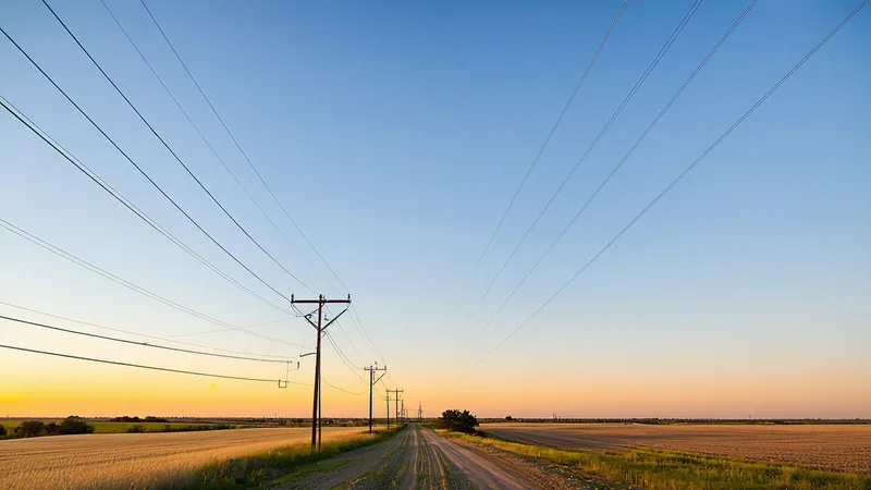 Rural utility infrastructure with transmission lines